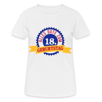 Happy 18th Birthday - Women's Breathable T-Shirt - white - Front - AI Model Female 172 dark (172cm)