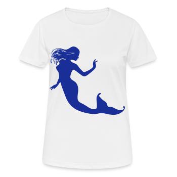 La Sirène - T-shirt respirant Femme - blanc - Devant - AI Model Female 172 dark (172cm)