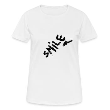 Smile Noir - T-shirt respirant Femme - blanc - Devant - AI Model Female 172 dark (172cm)