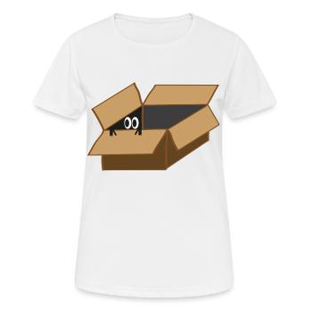 Agent Eye in a box - Women's Breathable T-Shirt - white - Front - AI Model Female 172 dark (172cm)