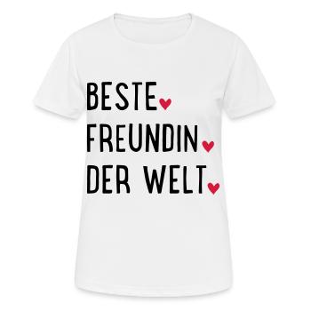 Meilleur ami - T-shirt respirant Femme - blanc - Devant - AI Model Female 172 dark (172cm)