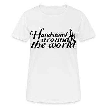 Handstand - Frauen T-Shirt atmungsaktiv - Weiß - Vorne - AI Model Female 172 dark (172cm)