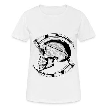 Crâne Grim Reaper avec des lames - T-shirt respirant Femme - blanc - Devant - AI Model Female 172 dark (172cm)