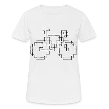 Pixel Hand Drawn Bike - Women's Breathable T-Shirt - white - Front - AI Model Female 172 dark (172cm)