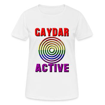 gaydar active lgbt gay lesbienne lgbt + cadeau - T-shirt respirant Femme - blanc - Devant - AI Model Female 172 dark (172cm)