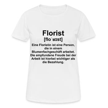 Beruf Floristin - Frauen T-Shirt atmungsaktiv - Weiß - Vorne - AI Model Female 172 dark (172cm)