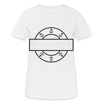 Anker - Logo - Team - Geschenk - Frauen T-Shirt atmungsaktiv - Weiß - Vorne - AI Model Female 172 dark (172cm)
