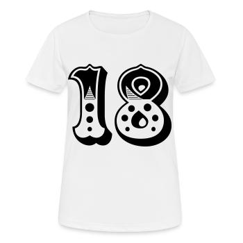 18 - Nombre - Nombre - T-shirt respirant Femme - blanc - Devant - AI Model Female 172 dark (172cm)
