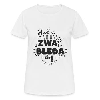 Ana vo uns zwa - Frauen T-Shirt atmungsaktiv - Weiß - Vorne - AI Model Female 172 dark (172cm)