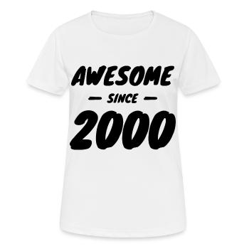 2000 Jahrgang Awesome Since 2000 Geschenkidee - Frauen T-Shirt atmungsaktiv - Weiß - Vorne - AI Model Female 172 dark (172cm)