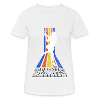 Tennis Tennisspielerin Frau Sport Match Verein Fan - Frauen T-Shirt atmungsaktiv - Weiß - Vorne - AI Model Female 172 dark (172cm)