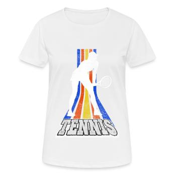 Tennis Tennisspielerin Frau Sport Match Verein Fan - Frauen T-Shirt atmungsaktiv - Weiß - Vorne - AI Model Female 172 dark (172cm)