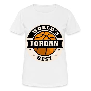 Jordan world s best basketball player Jordan - Women's Breathable T-Shirt - white - Front - AI Model Female 172 dark (172cm)