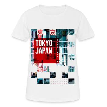 Tokyo, Japon, Asie, Horizon, Ville, Métropole, Moderne - T-shirt respirant Femme - blanc - Devant - AI Model Female 172 dark (172cm)