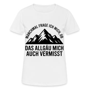 Je me demande si l’Allgäu ne me manque pas ! - T-shirt respirant Femme - blanc - Devant - AI Model Female 172 dark (172cm)