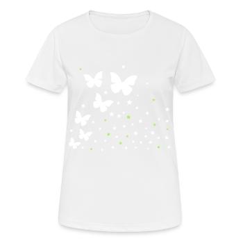 Schmetterlinge & Sternchen - Frauen T-Shirt atmungsaktiv - Weiß - Vorne - AI Model Female 172 dark (172cm)