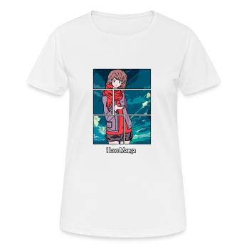 I love manga - Women's Breathable T-Shirt - white - Front - AI Model Female 172 dark (172cm)