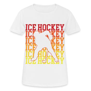 Hockey Hockey Mask Ice Hockey Skates - Women's Breathable T-Shirt - white - Front - AI Model Female 172 dark (172cm)
