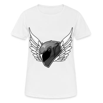 motorcycle helmet biker motorcyclist - Women's Breathable T-Shirt - white - Front - AI Model Female 172 dark (172cm)
