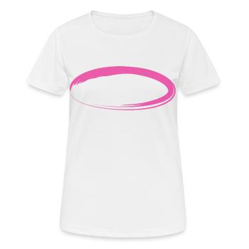 Cercle ovale - T-shirt respirant Femme - blanc - Devant - AI Model Female 172 dark (172cm)