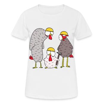 Baustelle Bauen Bauherr Einsatz Team Hammer - Frauen T-Shirt atmungsaktiv - Weiß - Vorne - AI Model Female 172 dark (172cm)