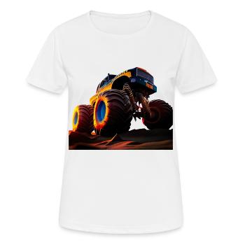 Championnat de course d’accélération - T-shirt respirant Femme - blanc - Devant - AI Model Female 172 dark (172cm)