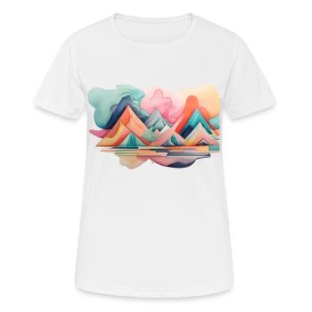 Entwurf - Frauen T-Shirt atmungsaktiv - Weiß - Vorne - AI Model Female 172 dark (172cm)