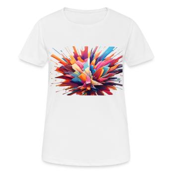 An explosion of colour - Women's Breathable T-Shirt - white - Front - AI Model Female 172 dark (172cm)