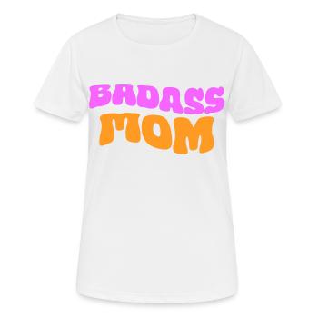 Maman badass - T-shirt respirant Femme - blanc - Devant - AI Model Female 172 dark (172cm)