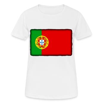 drapeau portugais - T-shirt respirant Femme - blanc - Devant - AI Model Female 172 dark (172cm)