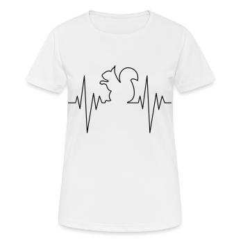 Squirrel Pulse - Frauen T-Shirt atmungsaktiv - Weiß - Vorne - AI Model Female 172 dark (172cm)