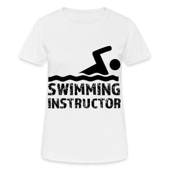 Swimming instructor Swimming course Profession Swimming coach - Women's Breathable T-Shirt - white - Front - AI Model Female 172 dark (172cm)