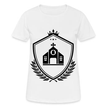 Armoiries de l’église - T-shirt respirant Femme - blanc - Devant - AI Model Female 172 dark (172cm)
