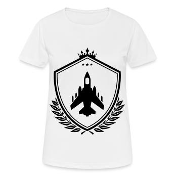 Armoiries d’avions à réaction - T-shirt respirant Femme - blanc - Devant - AI Model Female 172 dark (172cm)