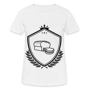 Brot wappen - Frauen T-Shirt atmungsaktiv - Weiß - Vorne - AI Model Female 172 dark (172cm)