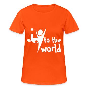 Christliches Design Der Sohn leuchtet und Gott regiert - Frauen T-Shirt atmungsaktiv - Neonorange - Vorne - AI Model Female 172 dark (172cm)