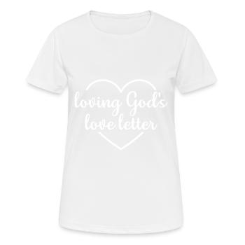 Christliches Design Loving Jesus Liebesbrief - Frauen T-Shirt atmungsaktiv - Weiß - Vorne - AI Model Female 172 dark (172cm)