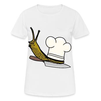 schleimig Küchen Schnecke Koch Kochmütze Erfolg - Frauen T-Shirt atmungsaktiv - Weiß - Vorne - AI Model Female 172 dark (172cm)