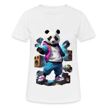Breakdance Panda - T-shirt respirant Femme - blanc - Devant - AI Model Female 172 dark (172cm)