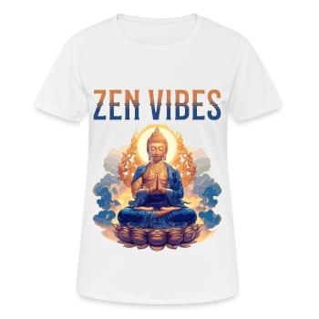 Bouddha Bouddhisme Religion Méditation spirituelle - T-shirt respirant Femme - blanc - Devant - AI Model Female 172 dark (172cm)