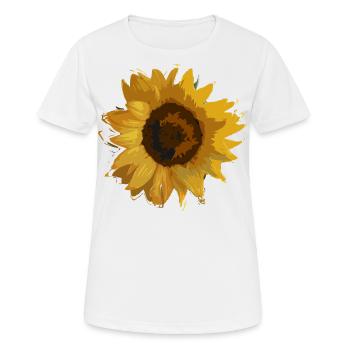 Sonnenblume - Frauen T-Shirt atmungsaktiv - Weiß - Vorne - AI Model Female 172 dark (172cm)