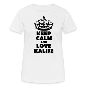 KEEEP CALME ET AMOUR KALISZ - T-shirt respirant Femme - blanc - Devant - AI Model Female 172 dark (172cm)