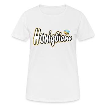 Honigbiene mit Biene - Frauen T-Shirt atmungsaktiv - Weiß - Vorne - AI Model Female 172 dark (172cm)