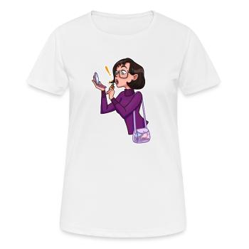 Tech lipstick by TechPrincess - Women's Breathable T-Shirt - white - Front - AI Model Female 172 dark (172cm)
