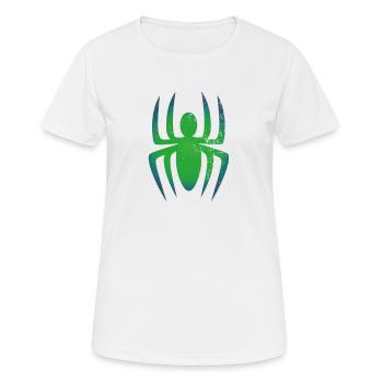 Araignée Tarentule d’oiseau araignée veuve noire - T-shirt respirant Femme - blanc - Devant - AI Model Female 172 dark (172cm)