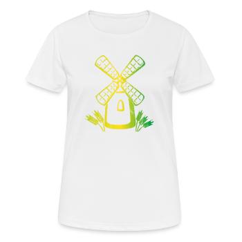 Moulin à vent - T-shirt respirant Femme - blanc - Devant - AI Model Female 172 dark (172cm)