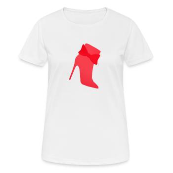 High heels. Shopping. Damen. lustiges Geschenk. - Frauen T-Shirt atmungsaktiv - Weiß - Vorne - AI Model Female 172 dark (172cm)