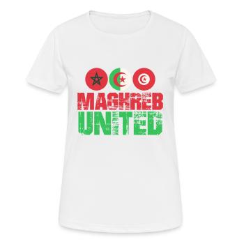 Maghreb United - T-shirt respirant Femme - blanc - Devant - AI Model Female 172 dark (172cm)