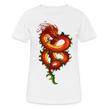 Dragon Red Dragon - Women's Breathable T-Shirt - white - Front - AI Model Female 172 dark (172cm)