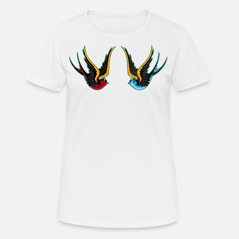 Swallows - Women's Breathable T-Shirt - white